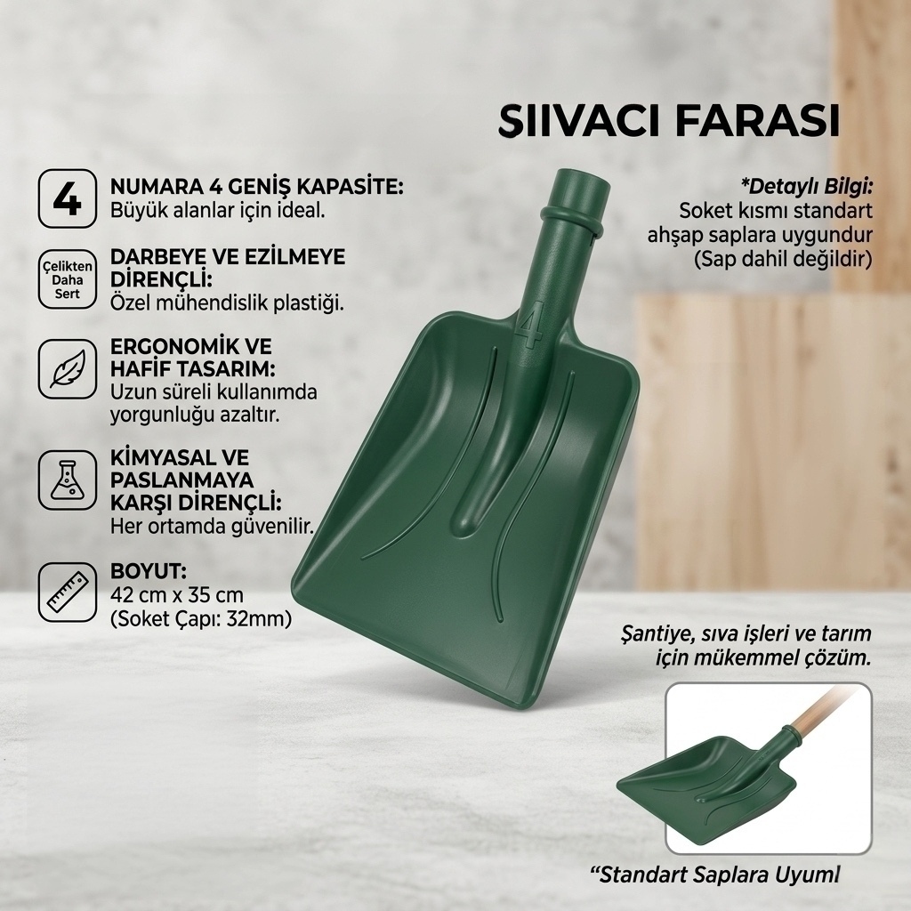PLASTİK FARAŞ KÜREK